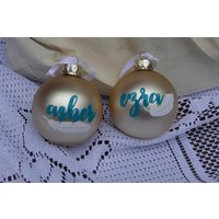 Personalisierte Weihnachtskugel Personalisierter Handabdruck, Fußabdruck Oder Feder von LuckyAnchorProject