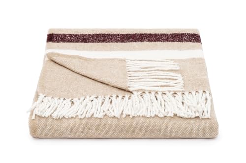 LuckyBlankets Wolldecke Valencia/Wool Blanket Valencia 140x200 cm (Beige) von LuckyBlankets
