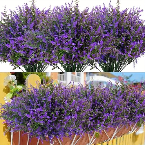 LuckyCao 16Bündel künstliche Sträucher,Kunstblumen für Außen Lavendel künstliche Blumen UV-Kunstpflanzen künstliche Pflanzen im Freien Wetterfeste Balkonpflanzen Künstliche Blumen für Zuhause Garten LuckyCao 16Bündel künstliche Sträucher,Kunstblumen für Außen Lavendel künstliche Blumen UV-Kunstpflanzen künstliche Pflanzen im Freien Wetterfeste Balkonpflanzen Künstliche Blumen für Zuhause Garten von LuckyCao