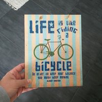 Fahrradschild Mit Inspirationszitat Life Is Likeriding Acycle, Albert Einstein Zitate Fahrradschild Mit Inspirationszitat Life Is Likeriding Acycle, Albert Einstein Zitate von LuckyElephantGR
