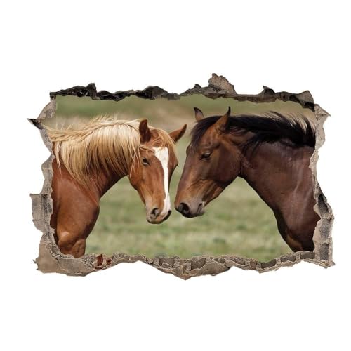 3D Pferde-Wandaufkleber LuckyGGT, selbstklebende Tapete für Wohnzimmer, Schlafzimmer, Wanddekoration, Hintergrundaufkleber, Poster 40 * 60cm 3D Pferde-Wandaufkleber LuckyGGT, selbstklebende Tapete für Wohnzimmer, Schlafzimmer, Wanddekoration, Hintergrundaufkleber, Poster 40 * 60cm von LuckyGGT
