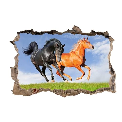 3D Pferde-Wandaufkleber LuckyGGT, selbstklebende Tapete für Wohnzimmer, Schlafzimmer, Wanddekoration, Hintergrundaufkleber, Poster 40 * 60cm 3D Pferde-Wandaufkleber LuckyGGT, selbstklebende Tapete für Wohnzimmer, Schlafzimmer, Wanddekoration, Hintergrundaufkleber, Poster 40 * 60cm von LuckyGGT