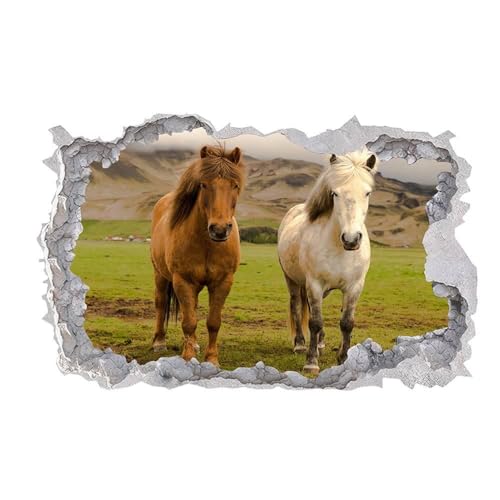 3D Pferde-Wandaufkleber LuckyGGT, selbstklebende Tapete für Wohnzimmer, Schlafzimmer, Wanddekoration, Hintergrundaufkleber, Poster 40 * 60cm 3D Pferde-Wandaufkleber LuckyGGT, selbstklebende Tapete für Wohnzimmer, Schlafzimmer, Wanddekoration, Hintergrundaufkleber, Poster 40 * 60cm von LuckyGGT