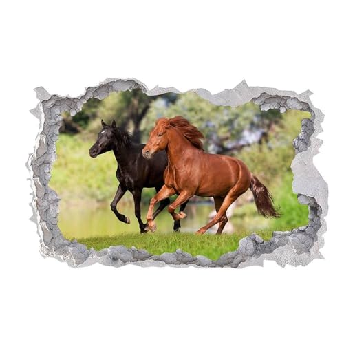 3D Pferde-Wandaufkleber LuckyGGT, selbstklebende Tapete für Wohnzimmer, Schlafzimmer, Wanddekoration, Hintergrundaufkleber, Poster 40 * 60cm 3D Pferde-Wandaufkleber LuckyGGT, selbstklebende Tapete für Wohnzimmer, Schlafzimmer, Wanddekoration, Hintergrundaufkleber, Poster 40 * 60cm von LuckyGGT