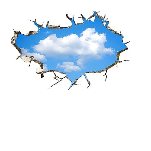 3D-Wandaufkleber LuckyGGT Blauer Himmel Weiße Wolken Landschaft Wandtattoo Wohnzimmer Dekoration Abnehmbarer Hintergrund Wandaufkleber 60 * 90cm 3D-Wandaufkleber LuckyGGT Blauer Himmel Weiße Wolken Landschaft Wandtattoo Wohnzimmer Dekoration Abnehmbarer Hintergrund Wandaufkleber 60 * 90cm von LuckyGGT