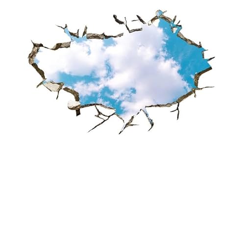 3D-Wandaufkleber LuckyGGT Blauer Himmel Weiße Wolken Landschaft Wandtattoo Wohnzimmer Dekoration Abnehmbarer Hintergrund Wandaufkleber 60 * 90cm 3D-Wandaufkleber LuckyGGT Blauer Himmel Weiße Wolken Landschaft Wandtattoo Wohnzimmer Dekoration Abnehmbarer Hintergrund Wandaufkleber 60 * 90cm von LuckyGGT