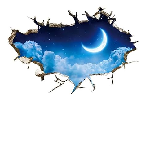 3D-Wandaufkleber LuckyGGT Blauer Himmel Weiße Wolken Landschaft Wandtattoo Wohnzimmer Dekoration Abnehmbarer Hintergrund Wandaufkleber 60 * 90cm 3D-Wandaufkleber LuckyGGT Blauer Himmel Weiße Wolken Landschaft Wandtattoo Wohnzimmer Dekoration Abnehmbarer Hintergrund Wandaufkleber 60 * 90cm von LuckyGGT