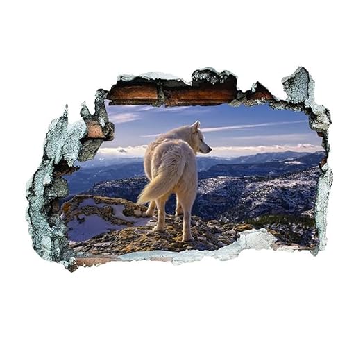 LuckyGGT 3D Dreidimensionaler Persönlichkeits-Wolf-Wandaufkleber Arbeitszimmer Wohnzimmer Schlafzimmer Selbstklebender Dekorativer Aufkleber 40 * 60cm LuckyGGT 3D Dreidimensionaler Persönlichkeits-Wolf-Wandaufkleber Arbeitszimmer Wohnzimmer Schlafzimmer Selbstklebender Dekorativer Aufkleber 40 * 60cm von LuckyGGT