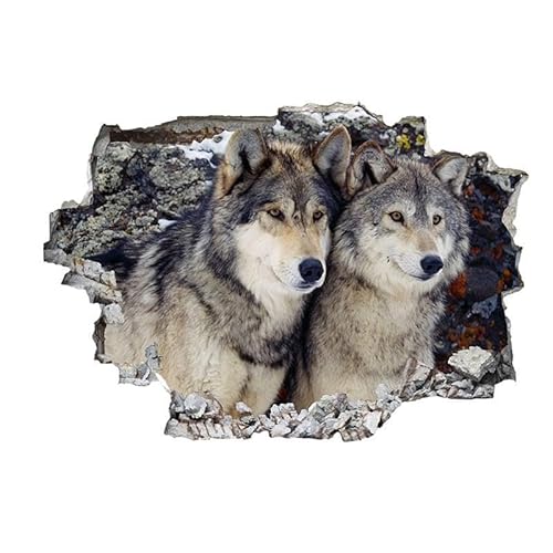 LuckyGGT 3D Dreidimensionaler Persönlichkeits-Wolf-Wandaufkleber Arbeitszimmer Wohnzimmer Schlafzimmer Selbstklebender Dekorativer Aufkleber 40 * 60cm LuckyGGT 3D Dreidimensionaler Persönlichkeits-Wolf-Wandaufkleber Arbeitszimmer Wohnzimmer Schlafzimmer Selbstklebender Dekorativer Aufkleber 40 * 60cm von LuckyGGT