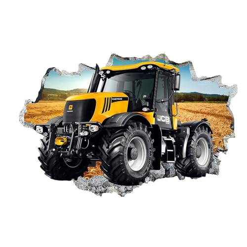LuckyGGT 3D Dreidimensionaler Traktor Wandaufkleber Wandbrechende Schlafzimmer Wohnzimmer Dekoration Selbstklebender PVC Aufkleber Wasserdicht 40 * 60cm von LuckyGGT