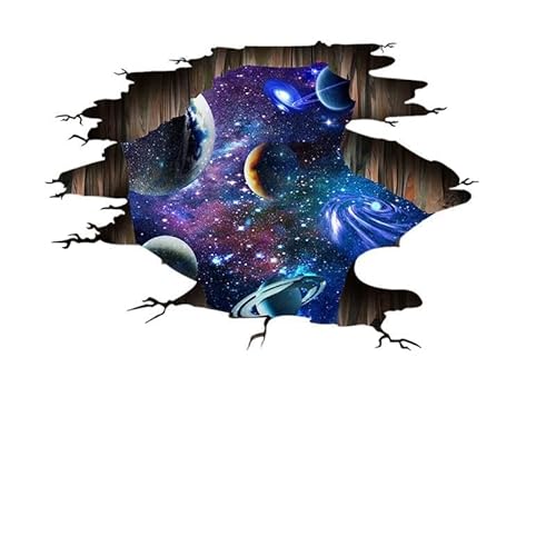 LuckyGGT 3D Kreative Wandaufkleber Decke Sternenhimmel Universum Planet Aufkleber Wandaufkleber Dekor Wohnzimmer Schlafzimmer Dekoration Tapete 50 * 70cm von LuckyGGT