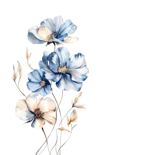 LuckyGGT Blaue und weiße Blumen Wandaufkleber Schlafzimmer Wohnzimmer Heim Hintergrund Dekoration Abnehmbarer Aufkleber Selbstklebend 30 * 90cm LuckyGGT Blaue und weiße Blumen Wandaufkleber Schlafzimmer Wohnzimmer Heim Hintergrund Dekoration Abnehmbarer Aufkleber Selbstklebend 30 * 90cm von LuckyGGT