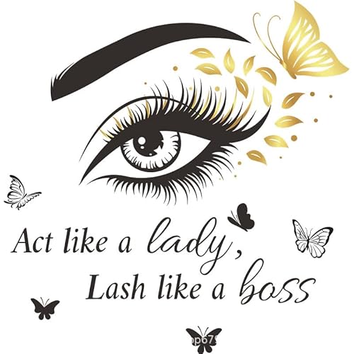 LuckyGGT Charmante große Augen Schmetterling Motivations-Slogan Wandaufkleber Schlafzimmer Wohnzimmer Sofa Hintergrund Dekoration Tapete Selbstklebender Aufkleber 40 * 60CM LuckyGGT Charmante große Augen Schmetterling Motivations-Slogan Wandaufkleber Schlafzimmer Wohnzimmer Sofa Hintergrund Dekoration Tapete Selbstklebender Aufkleber 40 * 60CM von LuckyGGT