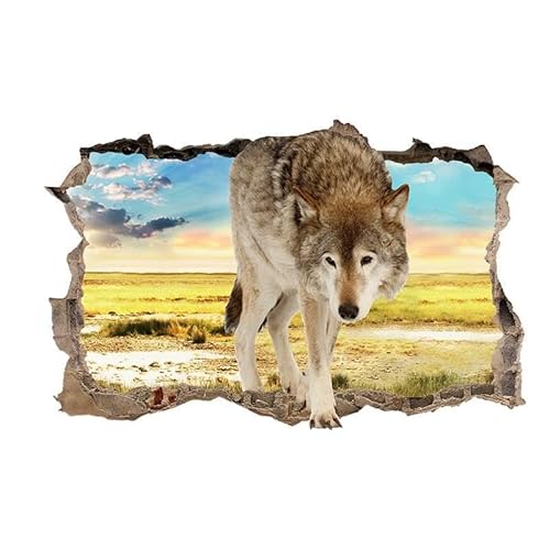 LuckyGGT Dreidimensionaler Kreativer Wanddurchdringender Wütender Wolf Wohnzimmer Schlafzimmer Dekoration Wandaufkleber Selbstklebender Aufkleber 40 * 60cm LuckyGGT Dreidimensionaler Kreativer Wanddurchdringender Wütender Wolf Wohnzimmer Schlafzimmer Dekoration Wandaufkleber Selbstklebender Aufkleber 40 * 60cm von LuckyGGT
