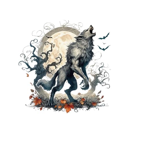 LuckyGGT Halloween Aufkleber Zuhause Zimmer Schlafzimmer Festival Dekoration Malerei Horror Vollmond Werwolf Wandaufkleber 30 * 30cm LuckyGGT Halloween Aufkleber Zuhause Zimmer Schlafzimmer Festival Dekoration Malerei Horror Vollmond Werwolf Wandaufkleber 30 * 30cm von LuckyGGT