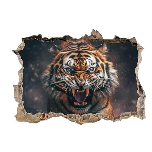 LuckyGGT Imitation 3D Wanddurchdringender Tigerkopf Selbstklebender Wandaufkleber Wohnzimmer Schlafzimmer Dekoration LuckyGGT Imitation 3D Wanddurchdringender Tigerkopf Selbstklebender Wandaufkleber Wohnzimmer Schlafzimmer Dekoration von LuckyGGT