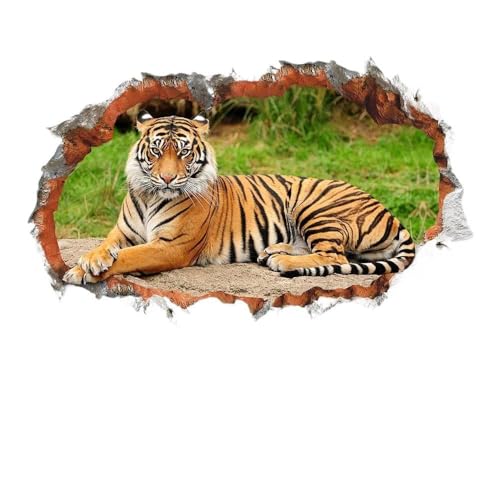 LuckyGGT Kreativer 3D-Wandaufkleber Gras Tiger Wohnzimmer Schlafzimmer Selbstklebende Dekorative Malerei 50 * 70cm LuckyGGT Kreativer 3D-Wandaufkleber Gras Tiger Wohnzimmer Schlafzimmer Selbstklebende Dekorative Malerei 50 * 70cm von LuckyGGT