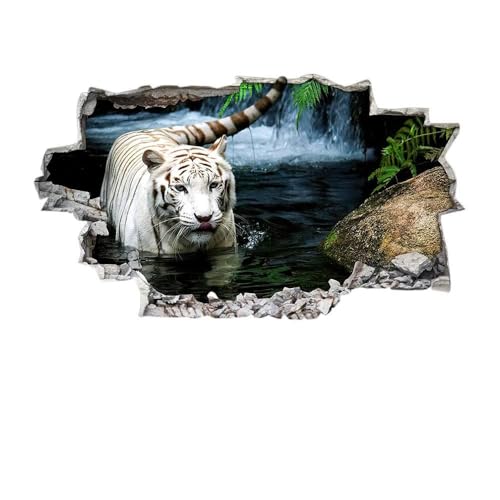 LuckyGGT Kreativer 3D-Wandaufkleber Gras Tiger Wohnzimmer Schlafzimmer Selbstklebende Dekorative Malerei 50 * 70cm LuckyGGT Kreativer 3D-Wandaufkleber Gras Tiger Wohnzimmer Schlafzimmer Selbstklebende Dekorative Malerei 50 * 70cm von LuckyGGT