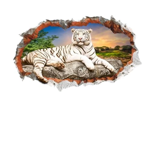 LuckyGGT Kreativer 3D-Wandaufkleber Gras Tiger Wohnzimmer Schlafzimmer Selbstklebende Dekorative Malerei 50 * 70cm LuckyGGT Kreativer 3D-Wandaufkleber Gras Tiger Wohnzimmer Schlafzimmer Selbstklebende Dekorative Malerei 50 * 70cm von LuckyGGT