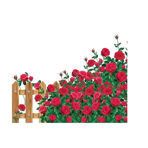 LuckyGGT Romantische Blumen Zaun Wandaufkleber Schlafzimmer Wohnzimmer Eingang Haus Tür Dekorationsaufkleber 40 * 90cm LuckyGGT Romantische Blumen Zaun Wandaufkleber Schlafzimmer Wohnzimmer Eingang Haus Tür Dekorationsaufkleber 40 * 90cm von LuckyGGT