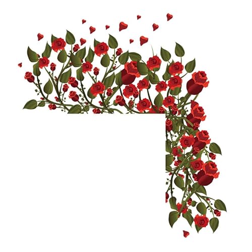 LuckyGGT gemalte romantische rote Rosen Wohnzimmer Schlafzimmer Tür Aufkleber Sofa Nachttisch Hintergrund dekorative Wandaufkleber 40 * 90cm LuckyGGT gemalte romantische rote Rosen Wohnzimmer Schlafzimmer Tür Aufkleber Sofa Nachttisch Hintergrund dekorative Wandaufkleber 40 * 90cm von LuckyGGT