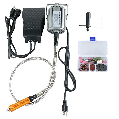 1/4 Zoll HP Flex Shaft Hanging Grinder Multifunktions 780W 23000 RPM Rotary Tool Repair Kit with Foot Pedal Control (780W) von LuckyHigh