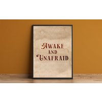 Awake & Unafraid Kunstdruck - My Chemical Romance Gallery Wall Poster Print Alternative Home Emo Geschenk Berühmte Last Words Lyrics Mcr von LuckyLemonStore