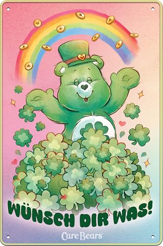 LUCKYLINDE Blechschild passend für Glücksbärchis Fans – 80er Jahre Zeichentrick Hab-Dich-Lieb Bärchis – Care Bears Retro Schild, Fernseh, TV Serie Schild, 20 x 30 cm (Wünsch Dir was!) LUCKYLINDE Blechschild passend für Glücksbärchis Fans – 80er Jahre Zeichentrick Hab-Dich-Lieb Bärchis – Care Bears Retro Schild, Fernseh, TV Serie Schild, 20 x 30 cm (Wünsch Dir was!) von LuckyLinde