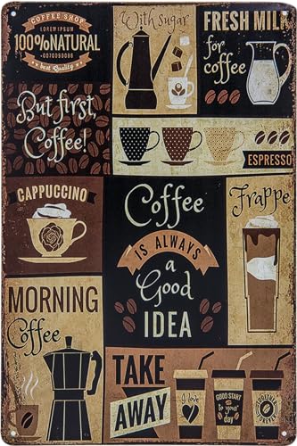 30 x 20 cm Blechschild – Kaffee, Cappuchino, Espresso Übersicht, Rezept, Hinweis Deko Küchenschild 30 x 20 cm Blechschild – Kaffee, Cappuchino, Espresso Übersicht, Rezept, Hinweis Deko Küchenschild von LuckyLinde
