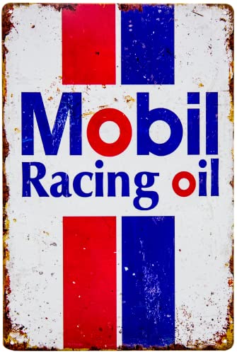 LUCKYLINDE Blechschild passend für MOBIL Fans, Deko Werkstatt, Garagen Tankstelle Rallye Auto Oldtimer Schild 20 x 30 cm (MOBIL) von LuckyLinde