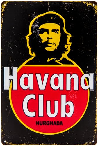 30 x 20 cm Retro Blechschild passend Havanna Club Liebhaber - Vintage Rum, Cuba Libre, Bar Schild (Che Guevara) von LuckyLinde