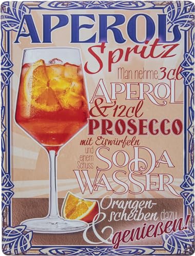 30 x 40 cm - XL Blechschild – APEROL Spritz –Deko Schild, Bar, Rezept Schild Aperitif - Spritz, Sprizz, Veneziano - Likör mit Prosecco 30 x 40 cm - XL Blechschild – APEROL Spritz –Deko Schild, Bar, Rezept Schild Aperitif - Spritz, Sprizz, Veneziano - Likör mit Prosecco von LuckyLinde