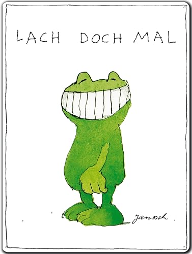 40 x 30 cm Blechschild, Wandschild, Türschild für das Kinderzimmer - lustiger Spruch Kinderbuch Motiv passend für Janosch Fans und Liebhaber - Lach doch mal 40 x 30 cm Blechschild, Wandschild, Türschild für das Kinderzimmer - lustiger Spruch Kinderbuch Motiv passend für Janosch Fans und Liebhaber - Lach doch mal von LuckyLinde