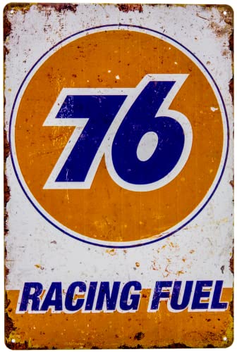 LUCKYLINDE Blechschild passend für 76 Fans, Deko Werkstatt, Garagen Tankstelle Rallye Auto Oldtimer Schild 20 x 30 cm (76) von LuckyLinde