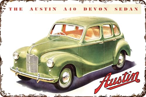 LUCKYLINDE Retro Blechschild passend für AUSTIN Oldtimer Fans und Liebhaber, Werkstatt und Garagen Schild, 20 x 30 cm - Devon Sedan LUCKYLINDE Retro Blechschild passend für AUSTIN Oldtimer Fans und Liebhaber, Werkstatt und Garagen Schild, 20 x 30 cm - Devon Sedan von LuckyLinde