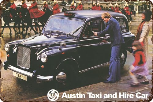 LUCKYLINDE Retro Blechschild passend für AUSTIN Oldtimer Fans und Liebhaber, Werkstatt und Garagen Schild, 20 x 30 cm - Taxi 1 LUCKYLINDE Retro Blechschild passend für AUSTIN Oldtimer Fans und Liebhaber, Werkstatt und Garagen Schild, 20 x 30 cm - Taxi 1 von LuckyLinde