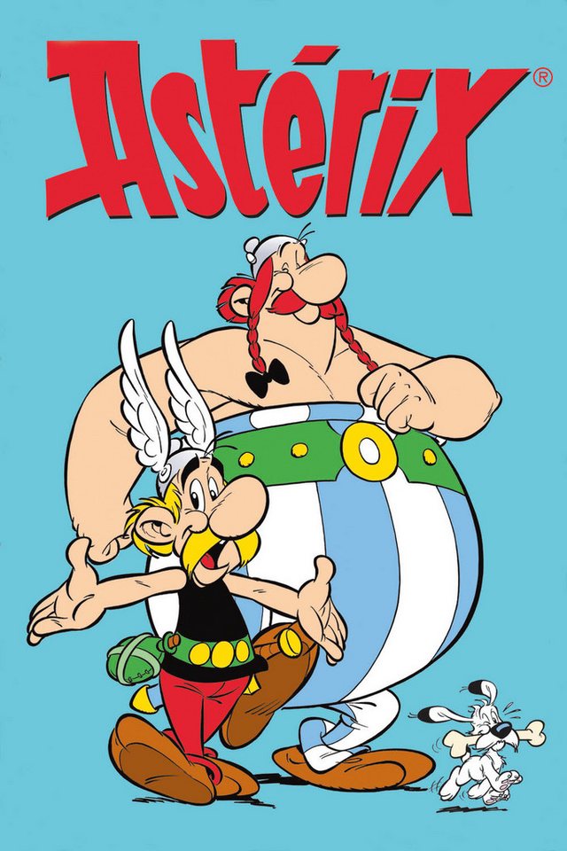 LuckyLinde Leinwandbild Asterix, Obelix und Idefix, Cartoon, Comic, Fantasy, Figuren, Film, Filmfiguren (1 St), Canvasbild Wanddeko Bild zum Film "Kampf der Häuptlinge" von LuckyLinde
