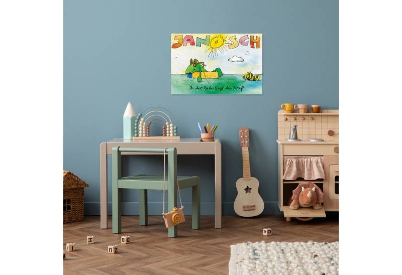 LuckyLinde Wanddekoobjekt Der Frosch und die Tigerente (1 St), Exklusive JANOSCH Kindermotive, Stahlschild von LuckyLinde