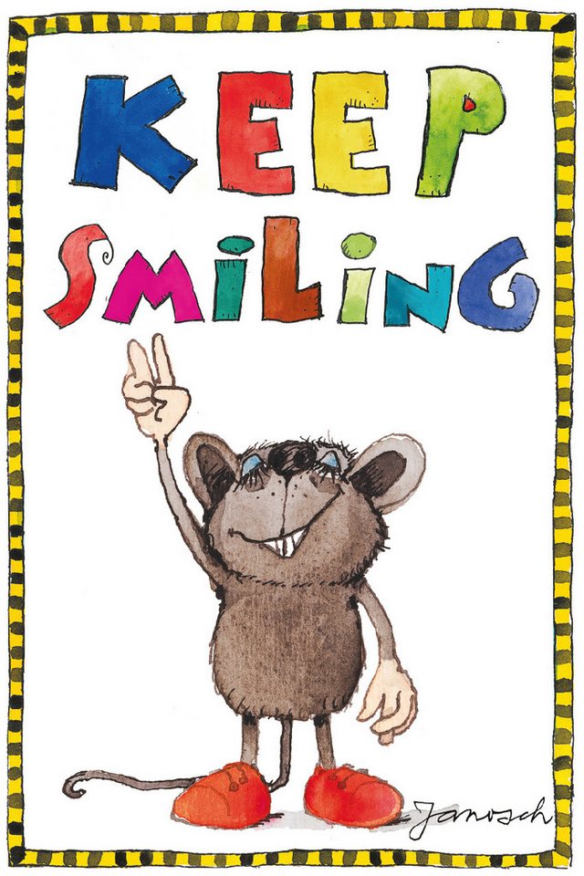 LuckyLinde Wanddekoobjekt Die kleine Maus (1 St), Exklusive JANOSCH Kindermotive, Stahlschild von LuckyLinde