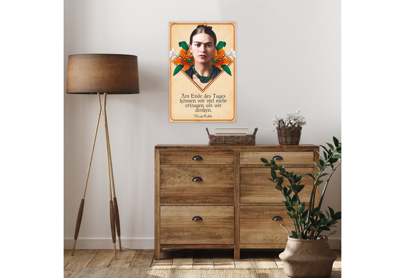 LuckyLinde Wanddekoobjekt Frida Kahlo - Am Ende des Tages (1 St), Exklusive JANOSCH Kindermotive, Stahlschild von LuckyLinde