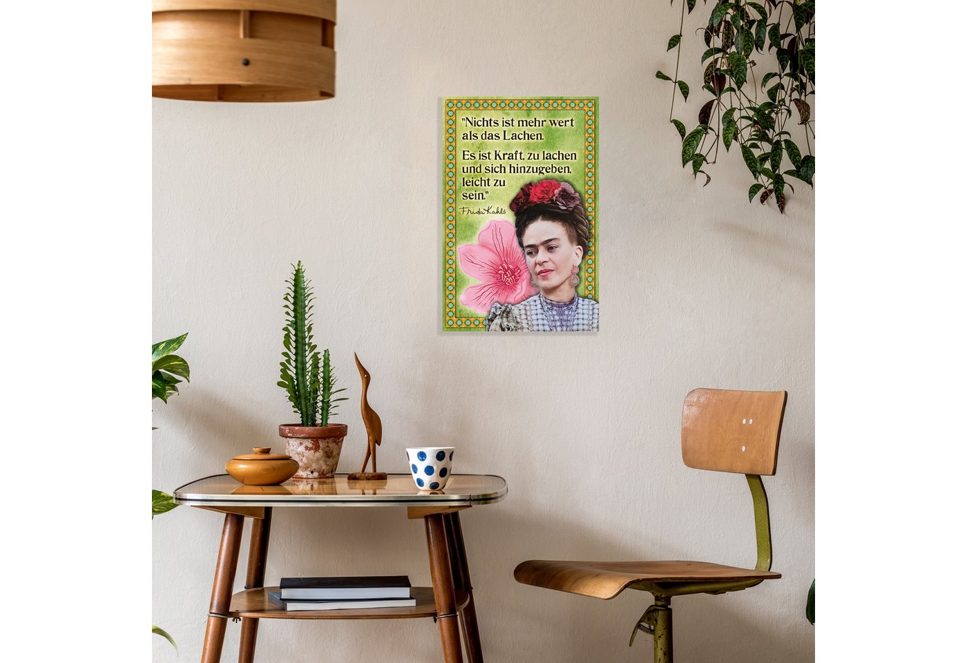 LuckyLinde Wanddekoobjekt Frida Kahlo - Kraft zu Lachen (1 St), Exklusive JANOSCH Kindermotive, Stahlschild von LuckyLinde