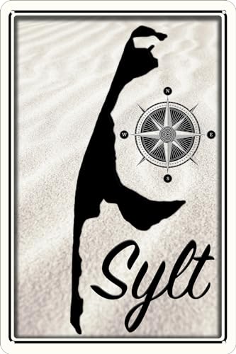 Wetterfestes 30 x 20 cm Blechschild – lustiger Spruch – Meer, Strand, Sonne, Urlaub Fans – Sylt Landkarte Wetterfestes 30 x 20 cm Blechschild – lustiger Spruch – Meer, Strand, Sonne, Urlaub Fans – Sylt Landkarte von LuckyLinde