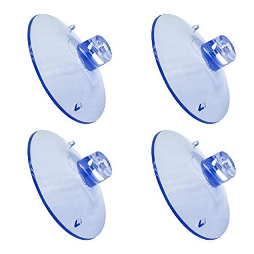 LuckyOpt 2Pcs große Saugnapf, Eisen Schraube Katze Fenster Barsch Saugnäpfe mit Schutzhülle für Katze Fenster Hängematte, Premium PVC Starke Saugnäpfe für Glas Wand (8CM) von LuckyOpt