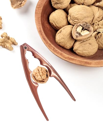 LuckyQianyi Nussknacker Nutcracker Walnüsse Nussöffner, Haselnussknacker - Ergonomisch gestaltet für komfortable Nutzung, mit Goldfinish von LuckyQianyi