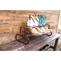 Boot Rack, Hufeisen Cowboy Organizer, Hufeisen-Dekor, Hufeisen-Kunst, Boot-Halter, Rustikale Dekor, Süddekor von LuckyShoeCreation