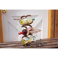 Hufeisen Weinregal - Rustikales Land Weinglas Halter, Dekor, Kunst, Landhausküche von LuckyShoeCreation