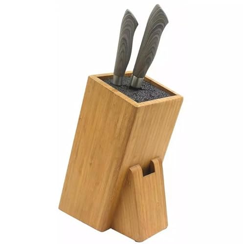 Luckyberg Messerblock 10,5cm x10,5cm x 25cm, ohne Messer|universal Messerhalter für alle Küchenmesser, herausnehmbarer Borsteneinsatz - Quadrat, Messeraufbewahrung, Messerständers von Luckyberg