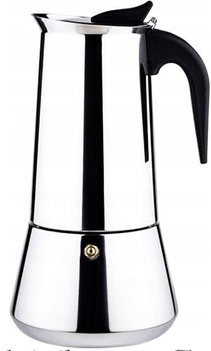 Luckyberg Esspressokocher, Moka, Express| Espressomaschine, von 4 bis 12 Tassen, Camping Kaffeekocher mit Dichtung; Espressokanne/Mokkakanne. (4 Tassen) von Luckyberg