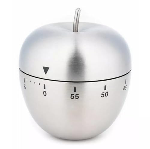 Luckyberg Mechanischer Eieruhr| Küchentimer aus Edelstahl, 60-Minuten-Timer, Küchentimer, (Apfel) von Luckyberg