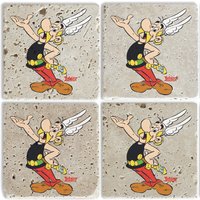 LuckyLinde Getränkeuntersetzer "Asterix Motiv Fliesen Steine" Asterix Set Topfuntersetzer Naturstein Untersetzer 10x10x1cm LuckyLinde Getränkeuntersetzer "Asterix Motiv Fliesen Steine" Asterix Set Topfuntersetzer Naturstein Untersetzer 10x10x1cm von Luckylinde